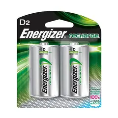 ENERGIZER - Pila Recargable Tamaño D 2 Unidades