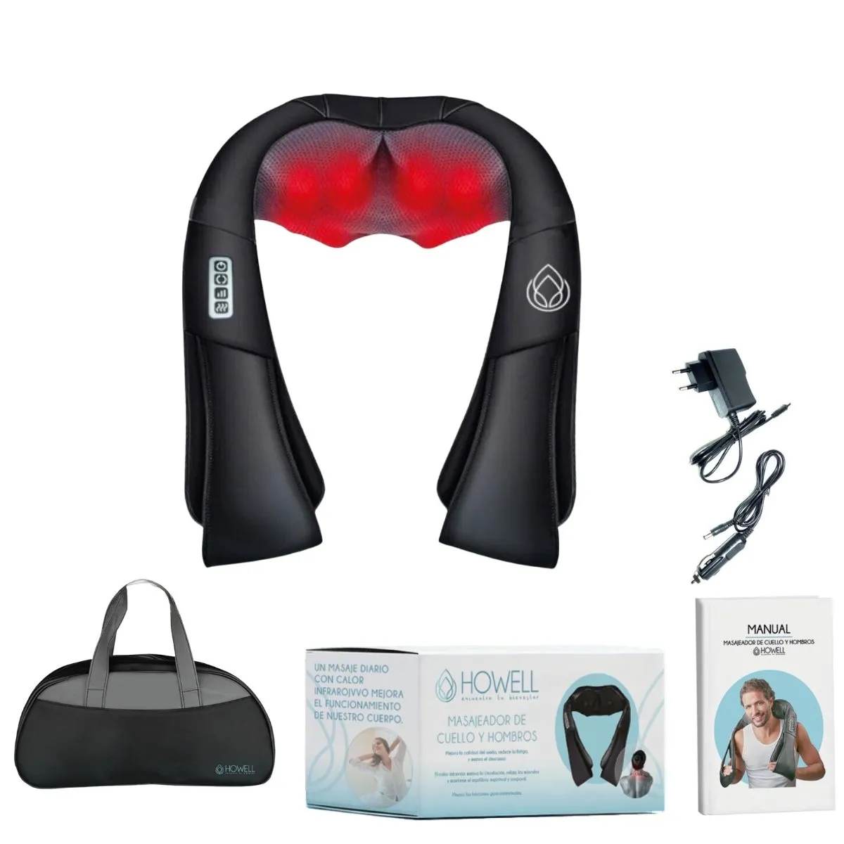 HOWELL - Masajeador Inalámbrico Howell Corporal Para Cuello Hombros