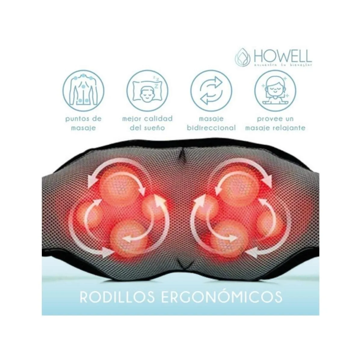 HOWELL - Masajeador Inalámbrico Howell Corporal Para Cuello Hombros