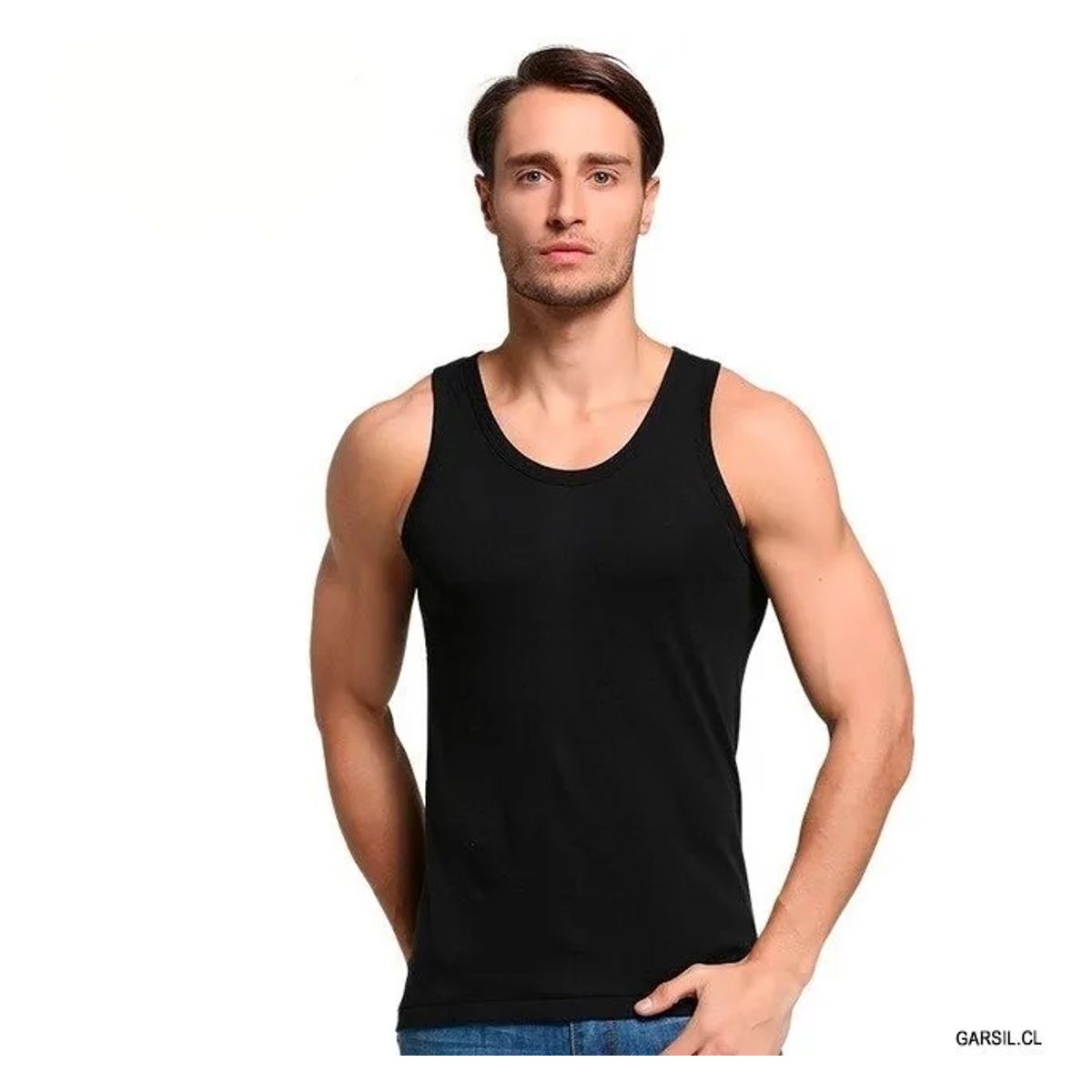 GARSIL - Camiseta Musculosa Polera Para Hombre Algodón Sin Mangas