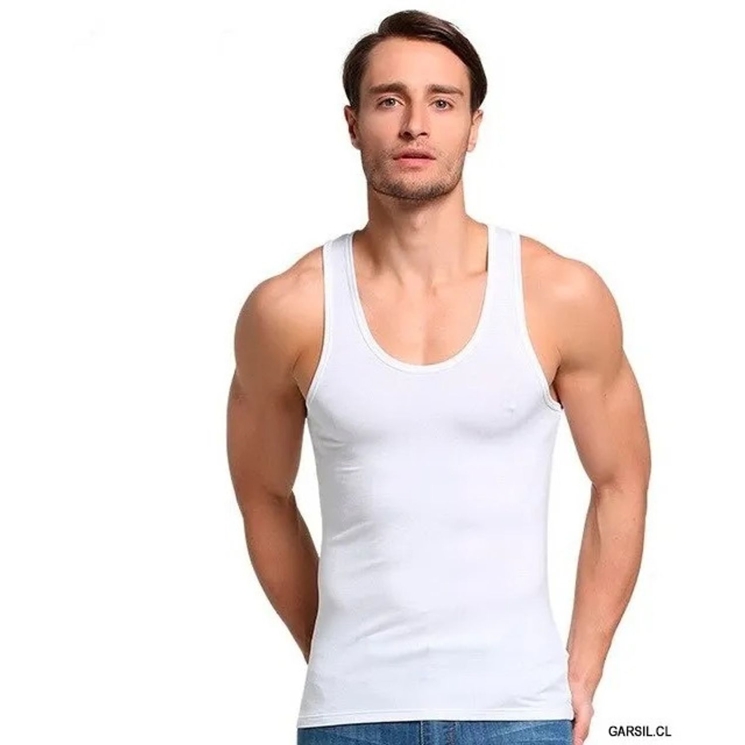 Camiseta Musculosa Polera Para Hombre Algodón Sin Mangas GARSIL