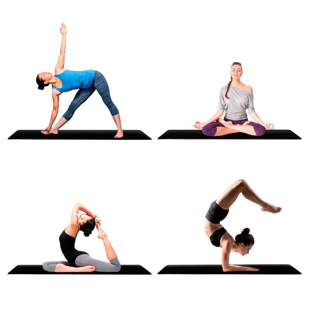 ATLETIS - Mat Multifuncional 15mm Yoga Negro