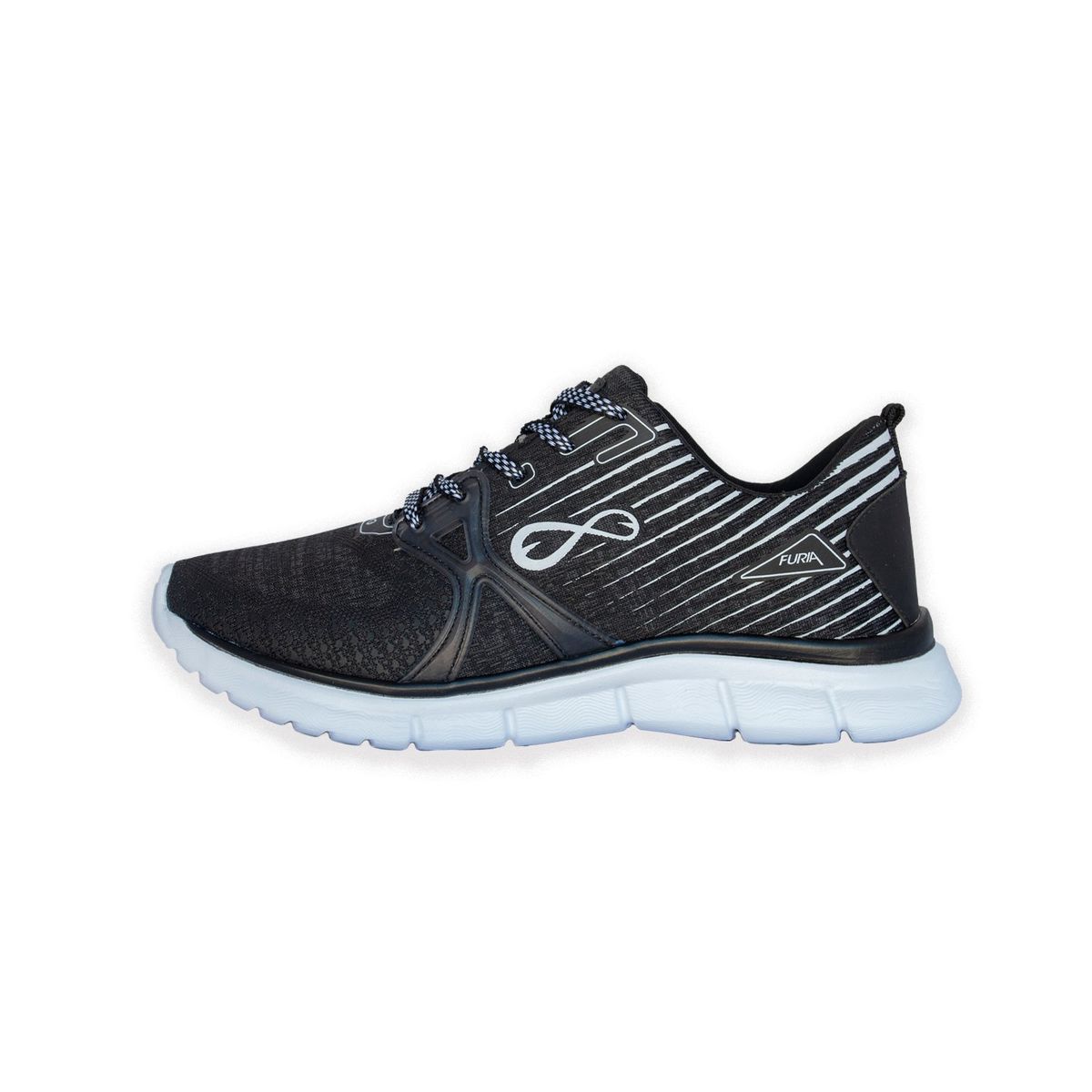 FURIA - Zapatillas Curitiva Negro Blanco Mujer Furia