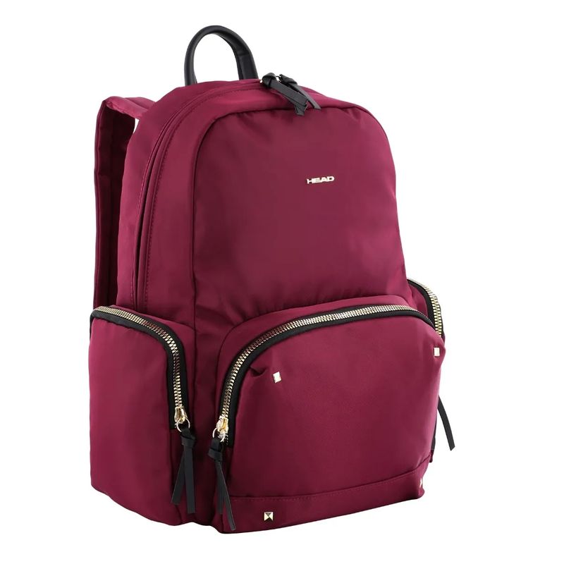 HEAD - Mochila Gold Ejecutiva Tachas Burdeo Mujer Head