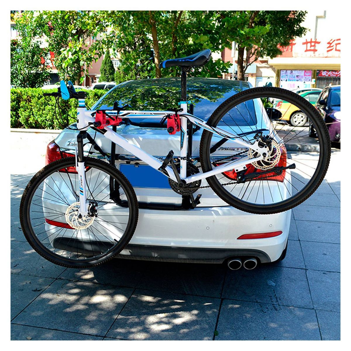 ATLETIS - Porta Bicicletas Plegable para Autos 3 Bicis Ne