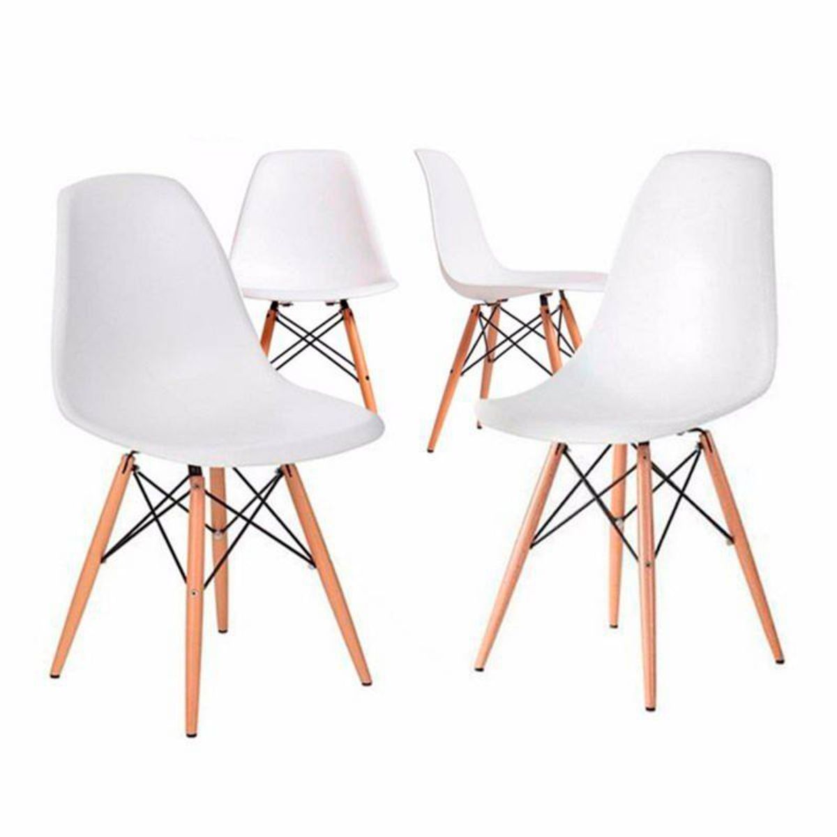 EAMES - Pack 6 Sillas Clásicas Eames Blancas