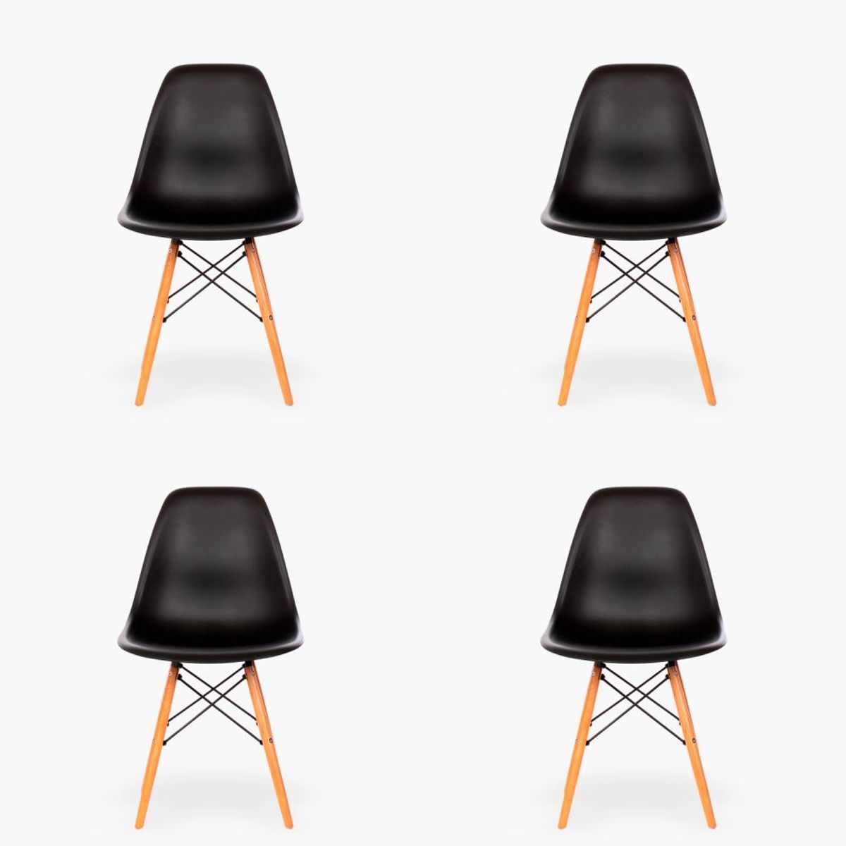 EAMES - Pack 6 Sillas Clásicas Eames Negras