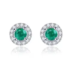 LA GARZA - Aros Esmeraldas Naturales Plata y Circones Blancos