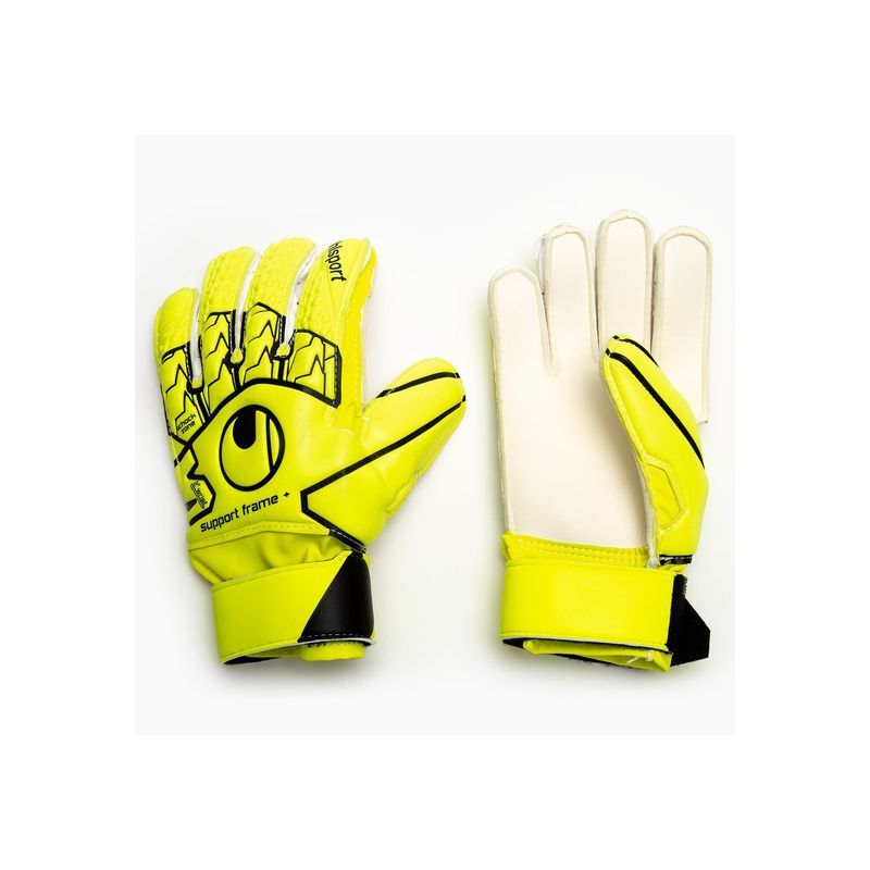 UHLSPORT - Guantes Arquero Soft Sf ( Férula ) Junior Am/Ng Uhlsport - Amarillo