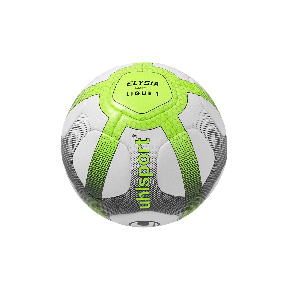 UHLSPORT - PELOTA FUTBOL ELYSIA MATCH BLANCO/AZUL/AMARILLO FLUOR N°5 UHLSPORT