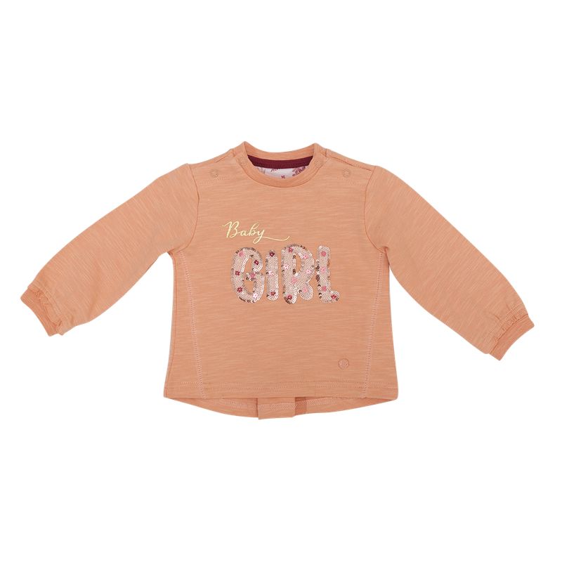 PILLIN - Polera Manga Larga Bebé Niña Naranja Pillin PILLIN