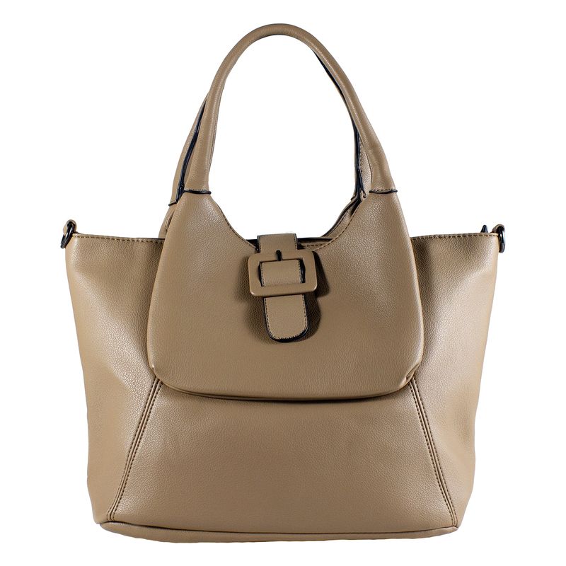 MAILEA - Cartera ecocuero bolsillo manilla para mujer khaki