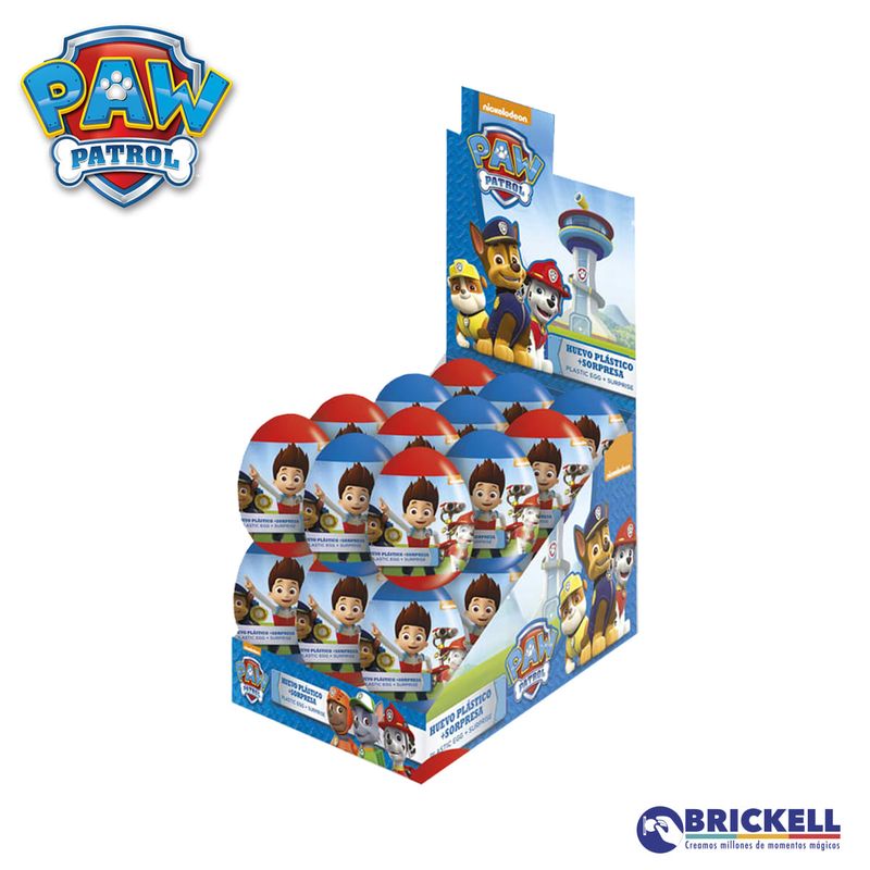 BRICKELL ACCESORIES - Huevos sorpresa Brickel Paw Patrol 3D x12ud