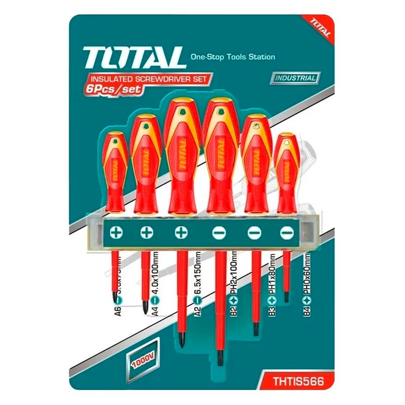 TOTAL TOOLS - Set Destornilladores Electricos 6 Piezas