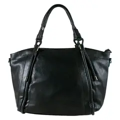 MAILEA - Cartera ecocuero lazos trenzados para mujer negro