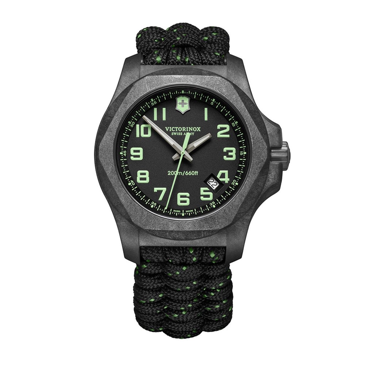 VICTORINOX - Reloj INOX Carbon correa paracord Negro Victorinox