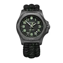 VICTORINOX - Reloj INOX Carbon correa paracord Negro