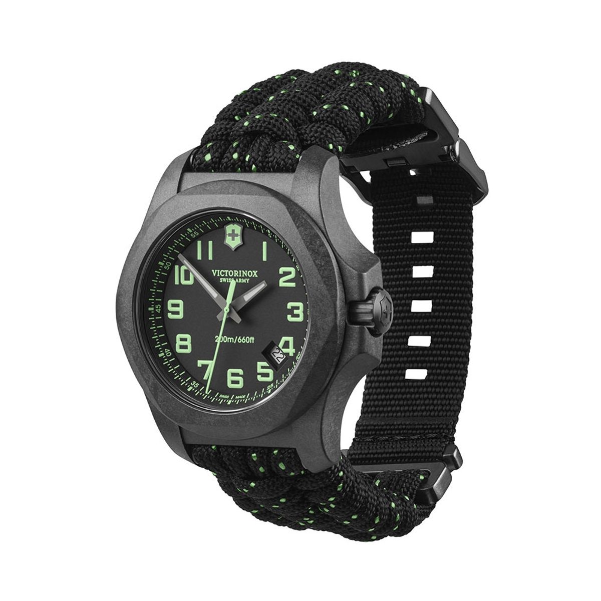 VICTORINOX - Reloj INOX Carbon correa paracord Negro Victorinox