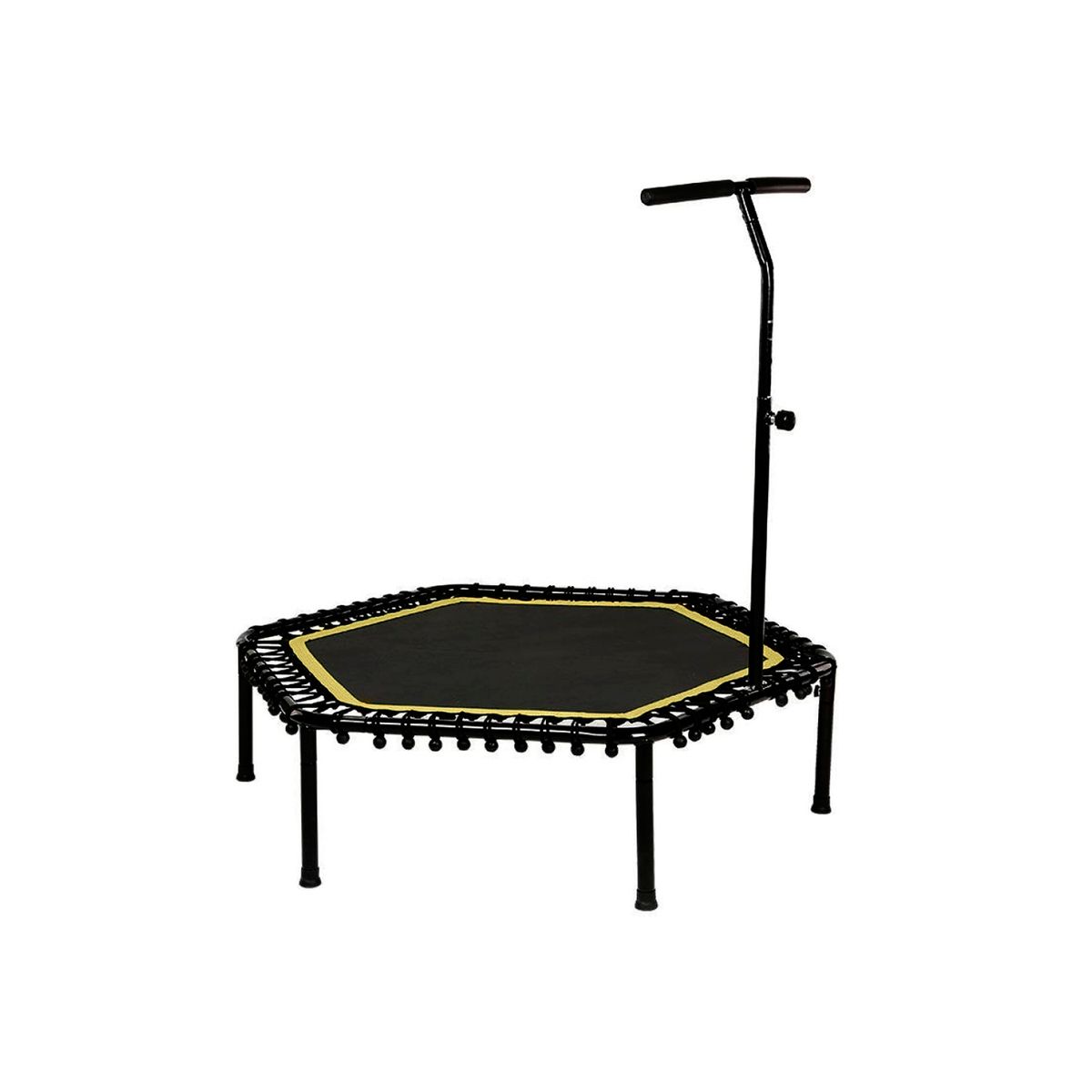 SPORTIME - Trampolin Fitness Hexagonal Con Mango Soporte 115CM Amarillo