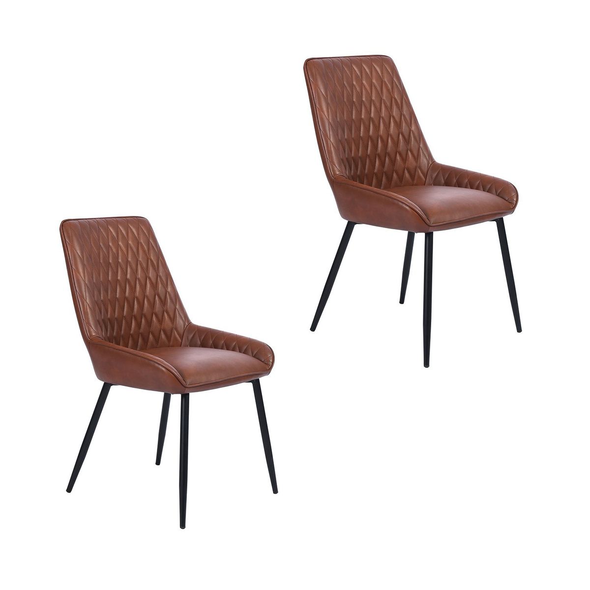 NOVAHUS - Pack 2 Sillas de Comedor Breton Café