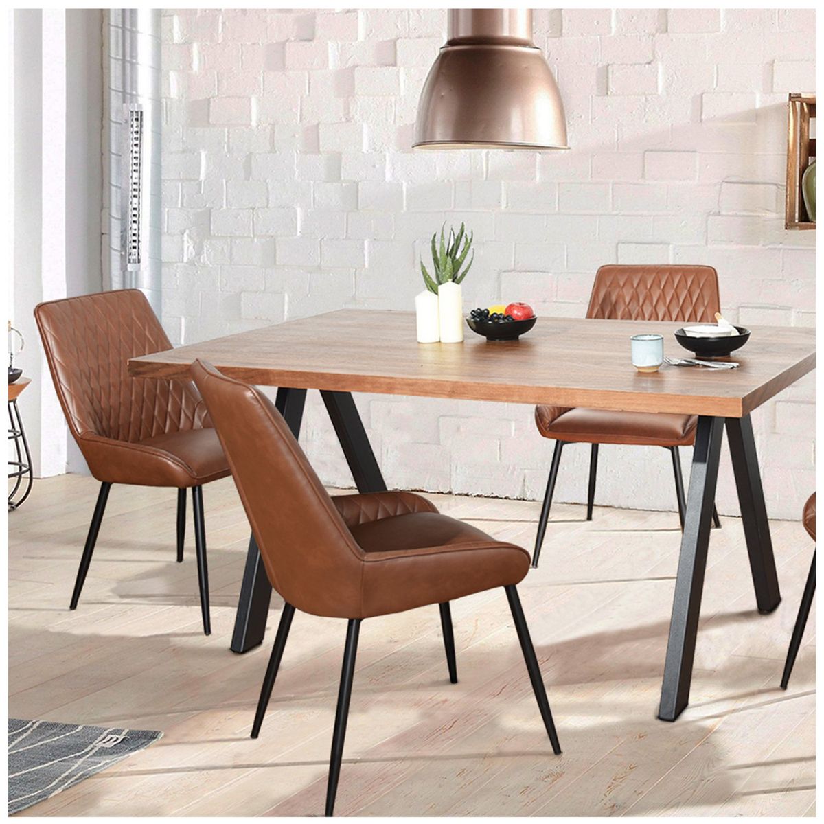 NOVAHUS - Pack 2 Sillas de Comedor Breton Café