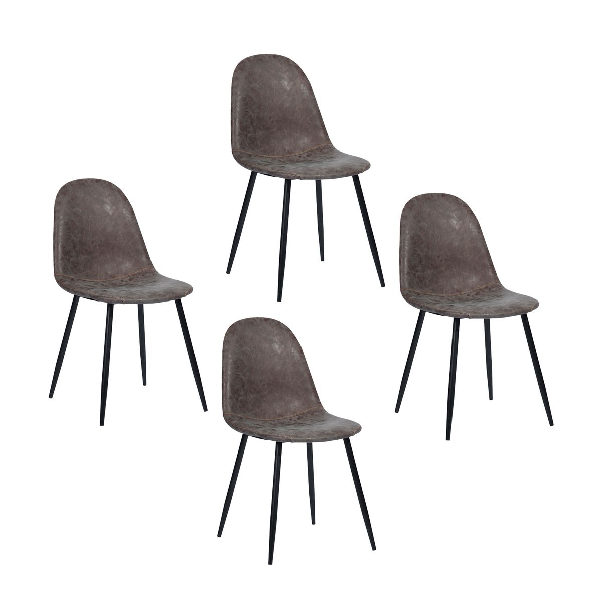 NOVAHUS - Pack 4 Sillas de Comedor Chicago Café
