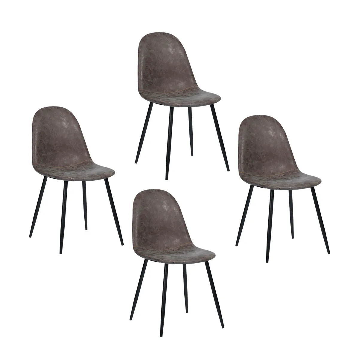 NOVAHUS - Pack 4 Sillas de Comedor Chicago Café