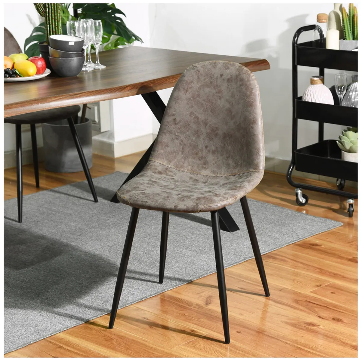 NOVAHUS - Pack 4 Sillas de Comedor Chicago Café