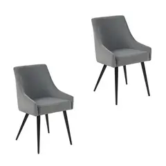 NOVAHUS - Pack 2 Sillas Comedor Jean Gris