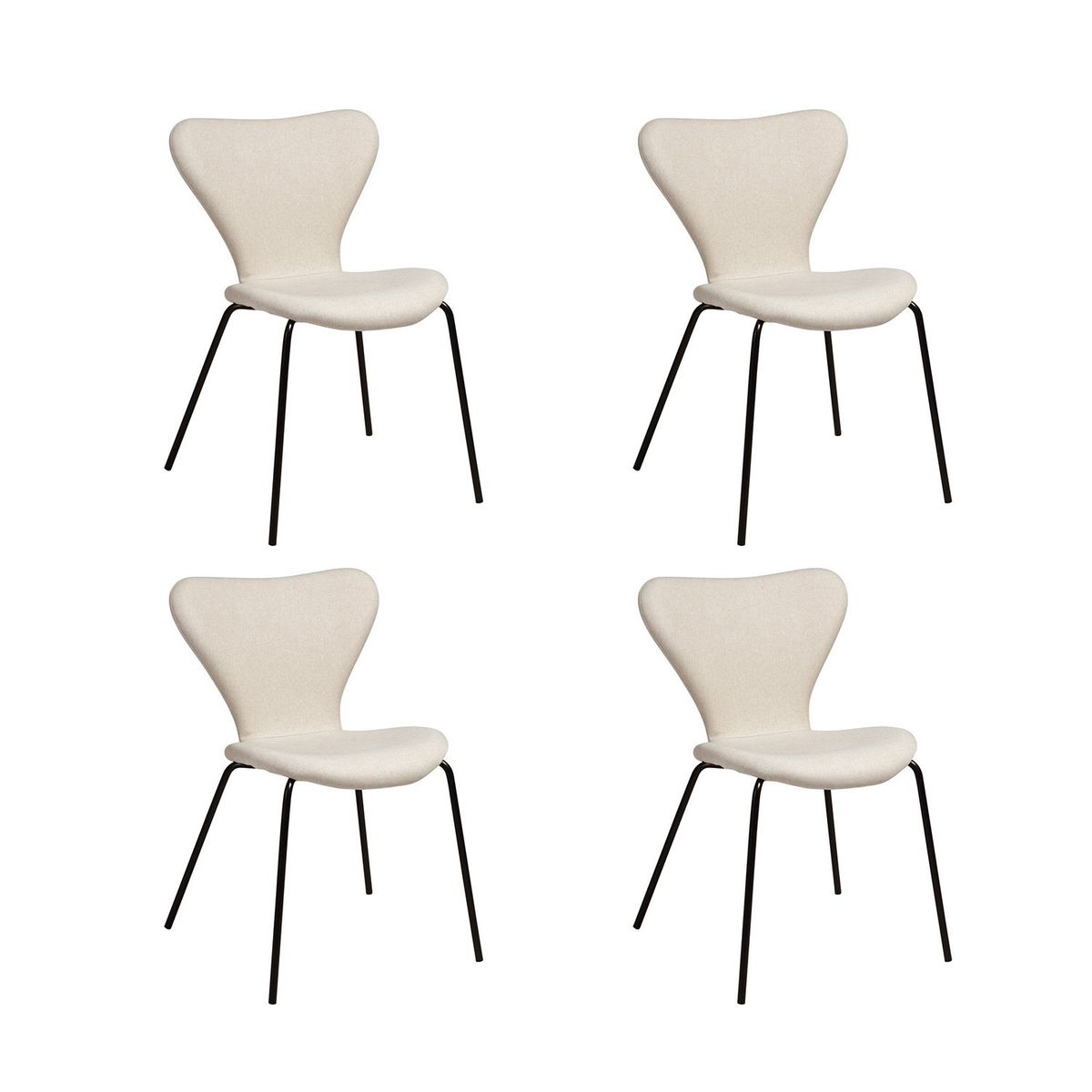 NOVAHUS - Pack 4 Sillas Comedor Sicodelia Beige