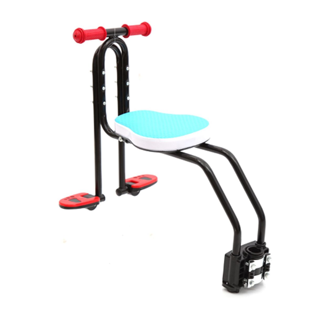 SPORTIME - Silla Auxiliar Bicicleta Asiento Delantero Bicicleta Para Niños Celeste