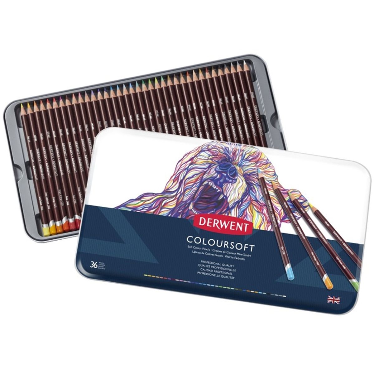 DERWENT - Lápices De Colores Coloursoft Derwent Set 36