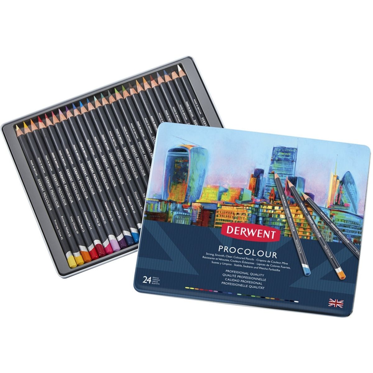 DERWENT - Lápices de Colores Procolour Derwent Set 24