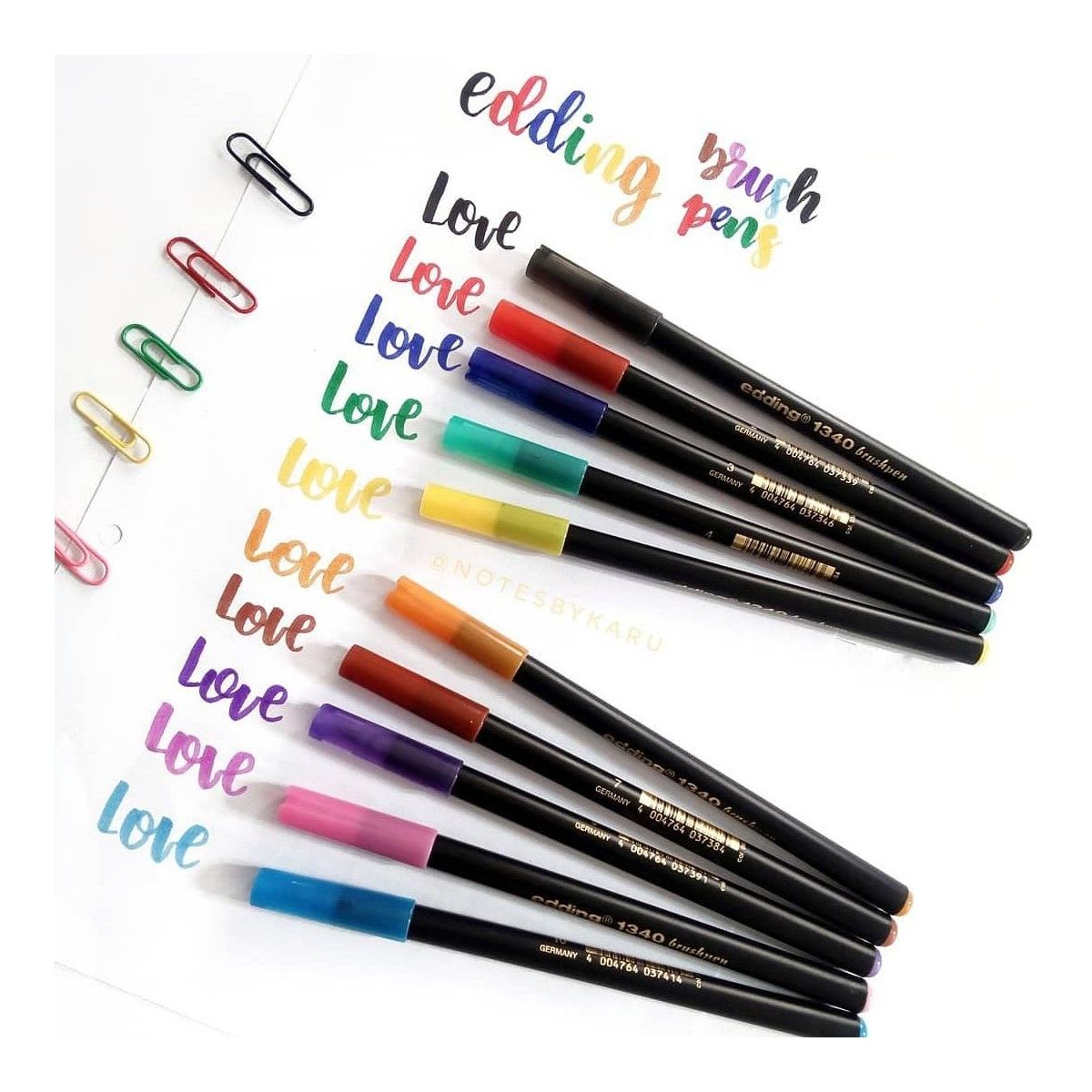 EDDING - Marcadores Punta Pincel Edding Set 10 colores