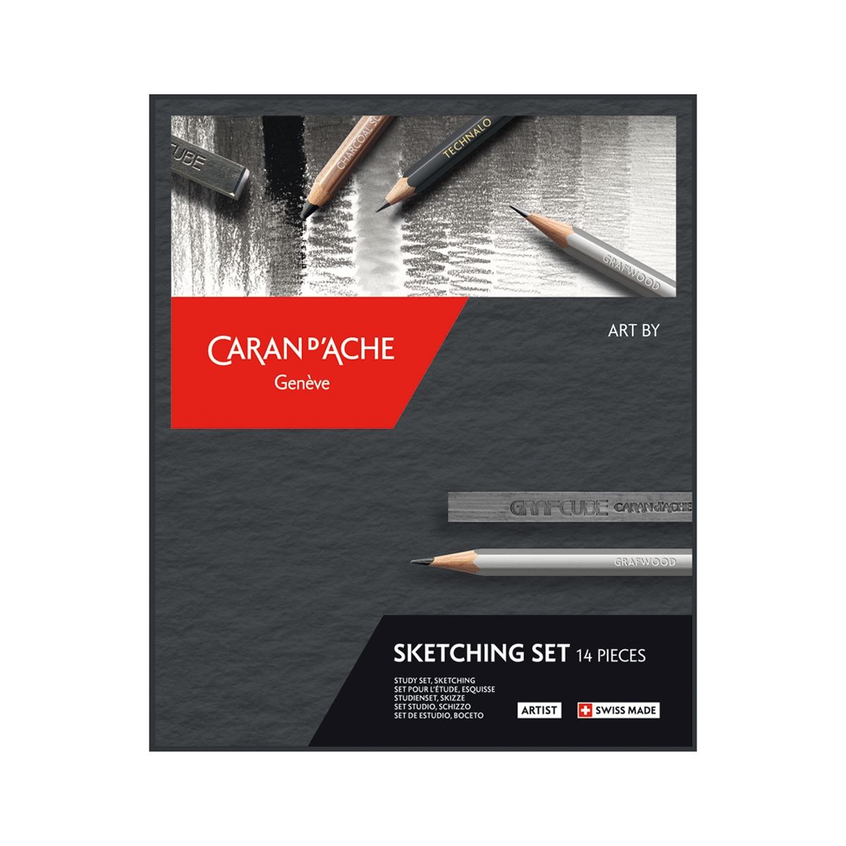 CARAN D'ACHE - Set De Estudio Art By Caran D Ache Boceto 14 Piezas