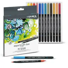 LYRA - Marcadores Aqua Brush Duo Set 12 Colores