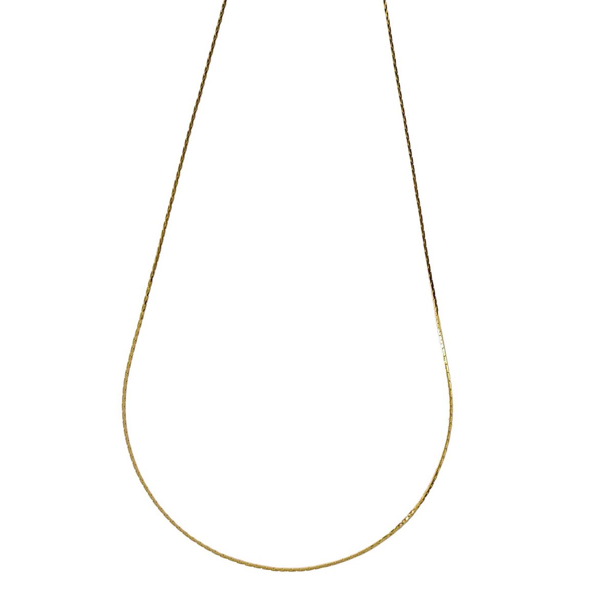 COGGIOLA - Cadena Cuadrada Brillante Enchapado Oro 18K 45cm