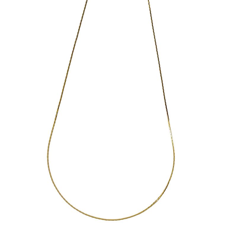 ANDREA COGGIOLA JOYAS - Cadena Cuadrada Brillante Enchapado Oro 18K 45cm