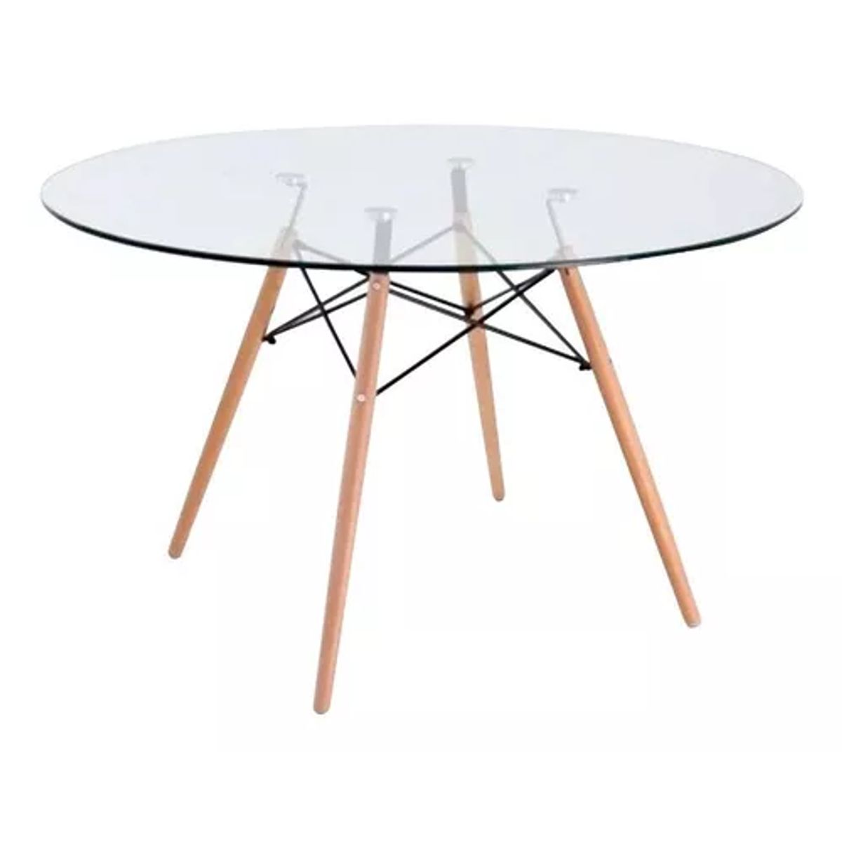 GENERICO - Mesa Eames 80cm redonda de vidrio
