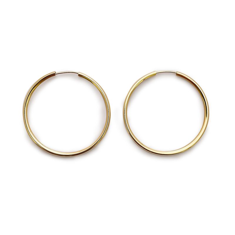 ANDREA COGGIOLA JOYAS - Aros Argolla 34mm Enchapado Oro 18K