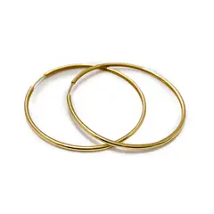 ANDREA COGGIOLA JOYAS - Aros Argolla 50mm Enchapado Oro 18K