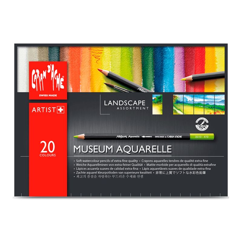 CARAN D'ACHE - Lápices Acuarela Museum Aquarelle Caran D Ache Set20 Paisaje