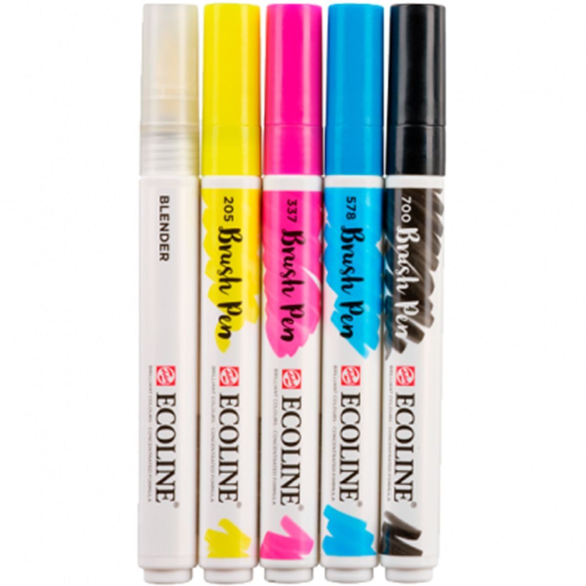 Royal Talens - Marcadores Acuarela Ecoline Set 5 Colores Primarios