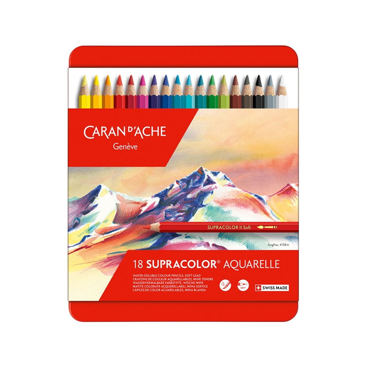 CARAN D'ACHE - Lápices Acuarela Supracolor Caran D Ache Set 18