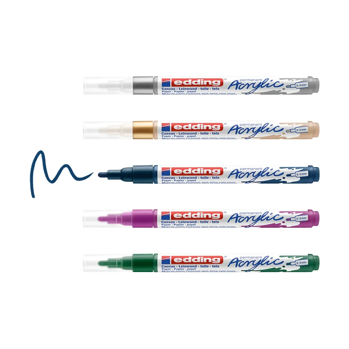 EDDING - Marcadores Acrílicos Edding 5100 Set 5 Colores Festivos