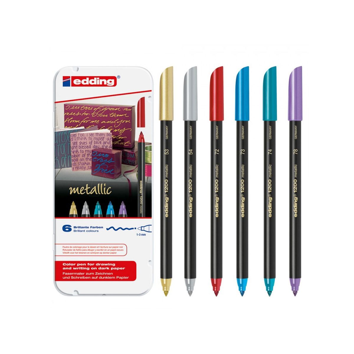 EDDING - Marcadores Metálicos Edding Set 6 Colores