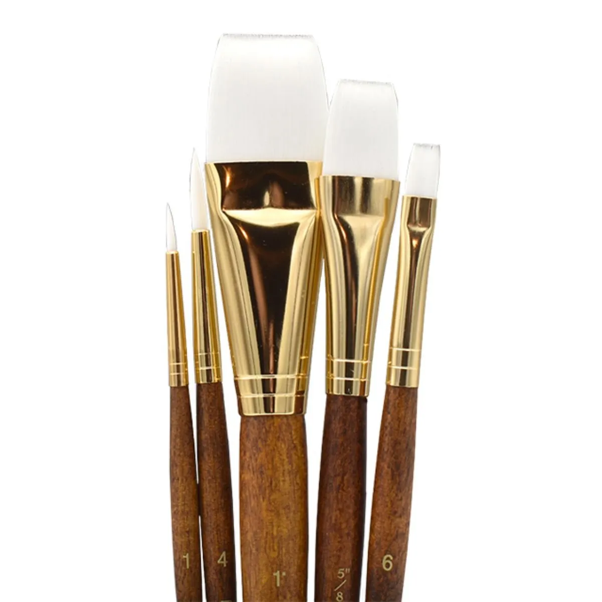 PRINCETON - Pinceles Princeton Mango Corto Cafe Pelo Sintético Set 5