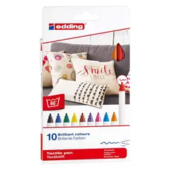 EDDING - Marcadores Textil Set 10 Tonos Basicos