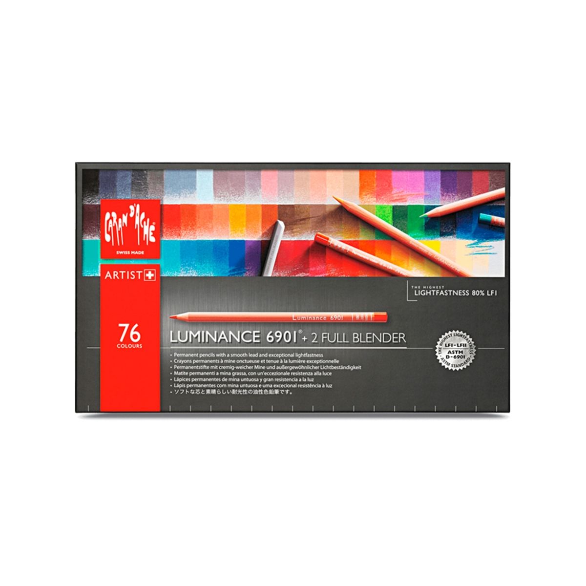 CARAN D'ACHE - Lápices Luminance Caran d Ache Set 76 Colores 2 Blender