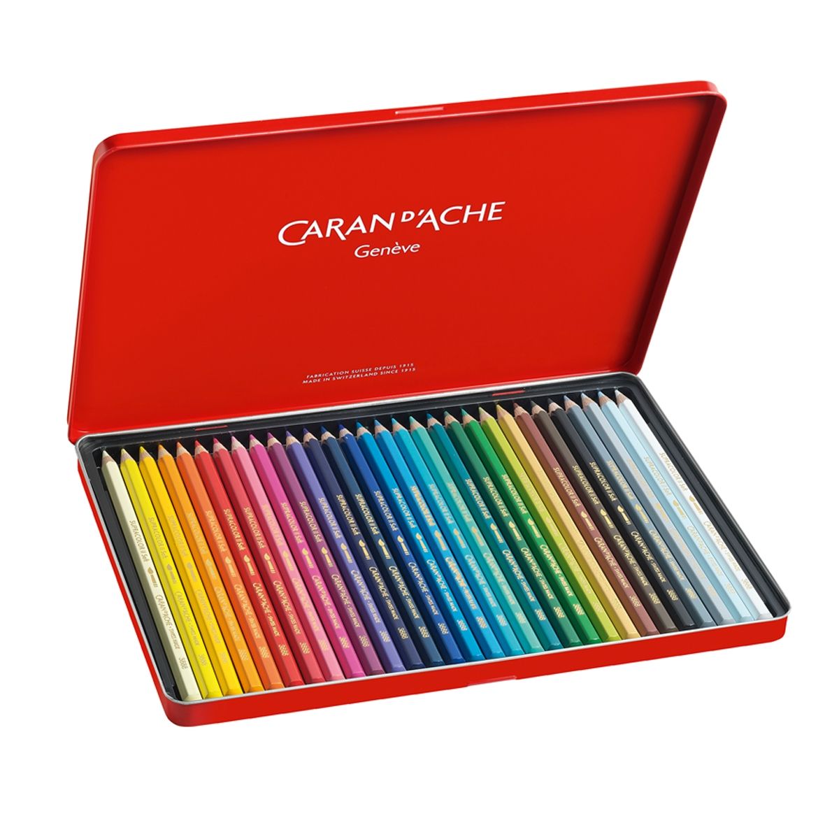CARAN D'ACHE - Lápices Acuarela Supracolor Caran d Ache 30 Colores